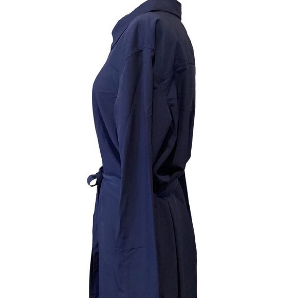 Serra Navy Blue Midi Dress Large - Picture 9 of 12